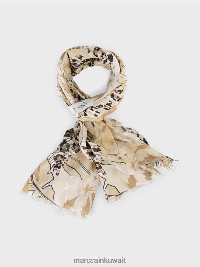 Marc Cain وشاح مع عزر الكولاج LVN0D61721 ملحق بانا كوتا