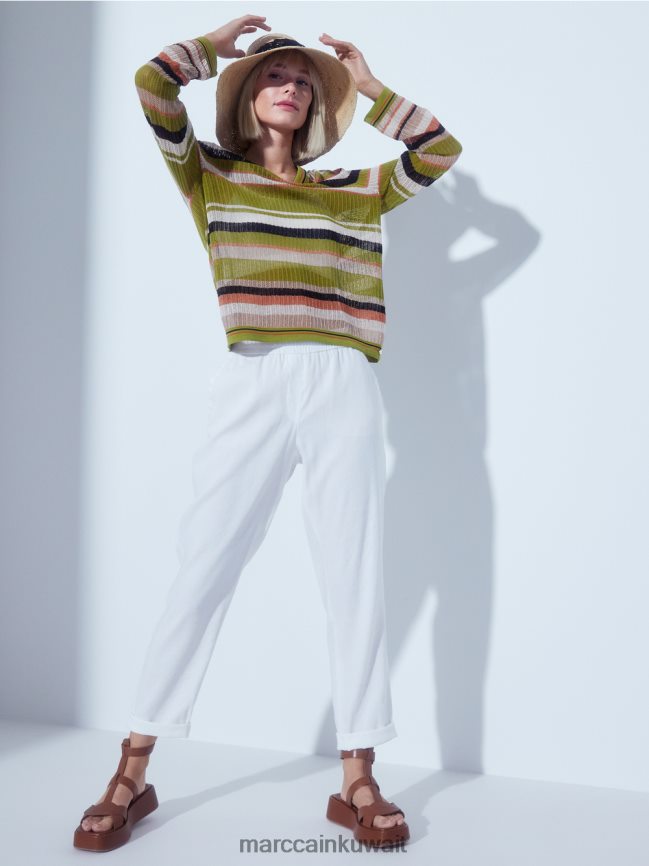 Marc Cain قبعة شمسية على طراز قاء زجاجي LVN0D61725 ملحق الرافية