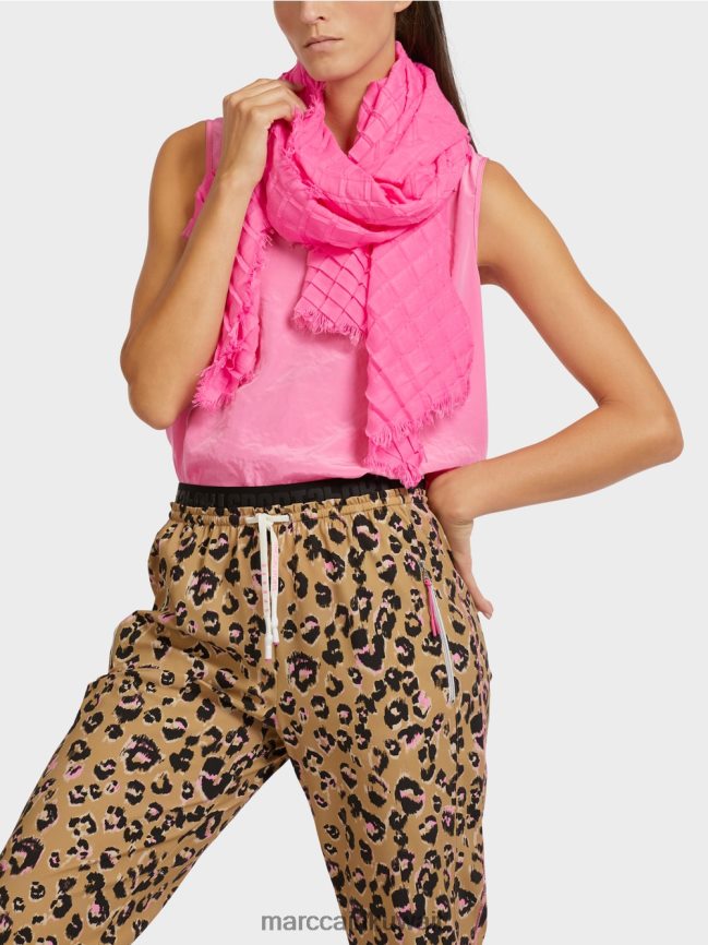 Marc Cain مطوي منقوشة وشاح LVN0D61726 ملحق ملمع شفاه