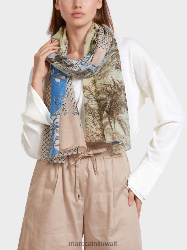 Marc Cain وشاح بأنماط مختلطة LVN0D61728 ملحق نفس ناعم