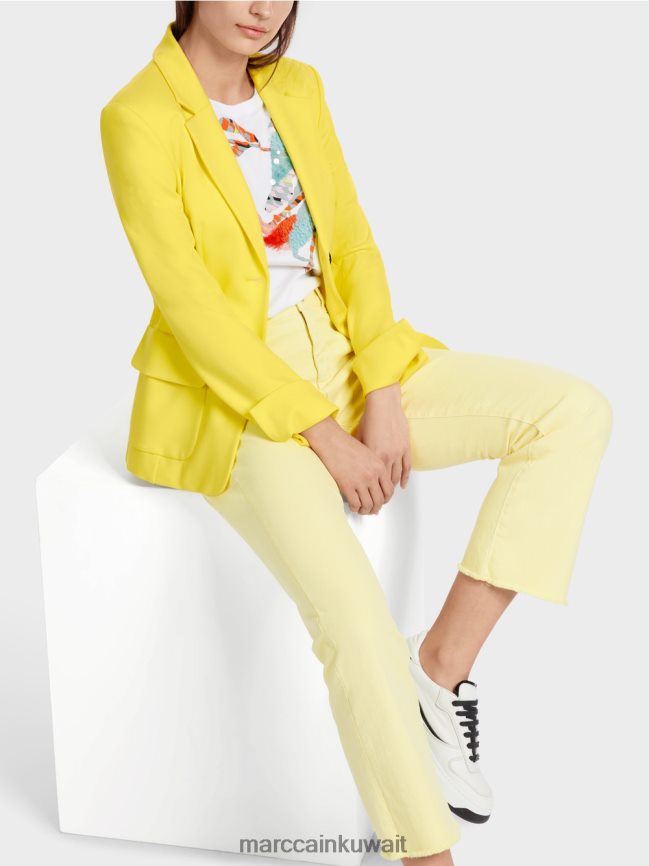 Marc Cain سترة مع طبقات الأميرة LVN0D6172 ملابس ليمون ناعم