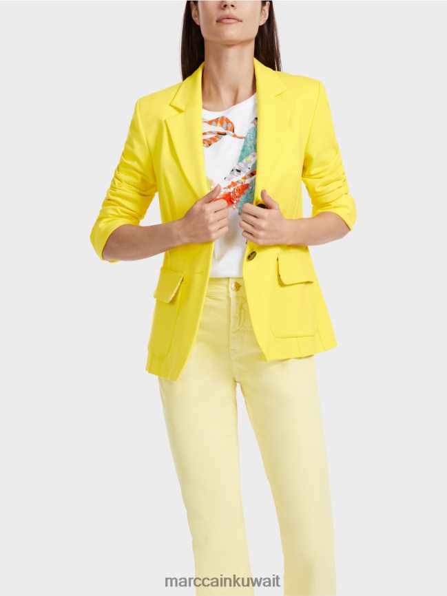 Marc Cain سترة مع طبقات الأميرة LVN0D6172 ملابس ليمون ناعم