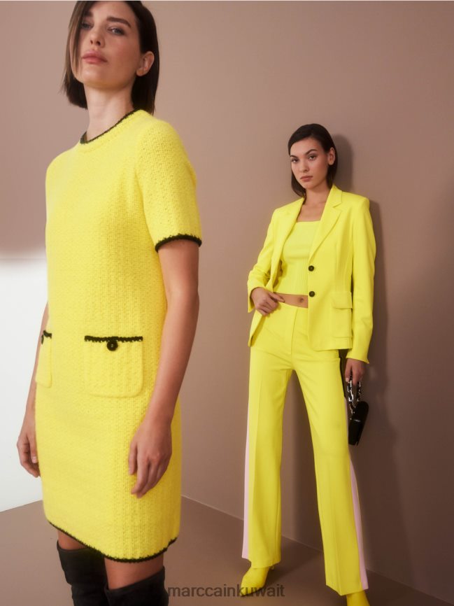 Marc Cain سترة مع طبقات الأميرة LVN0D6172 ملابس ليمون ناعم