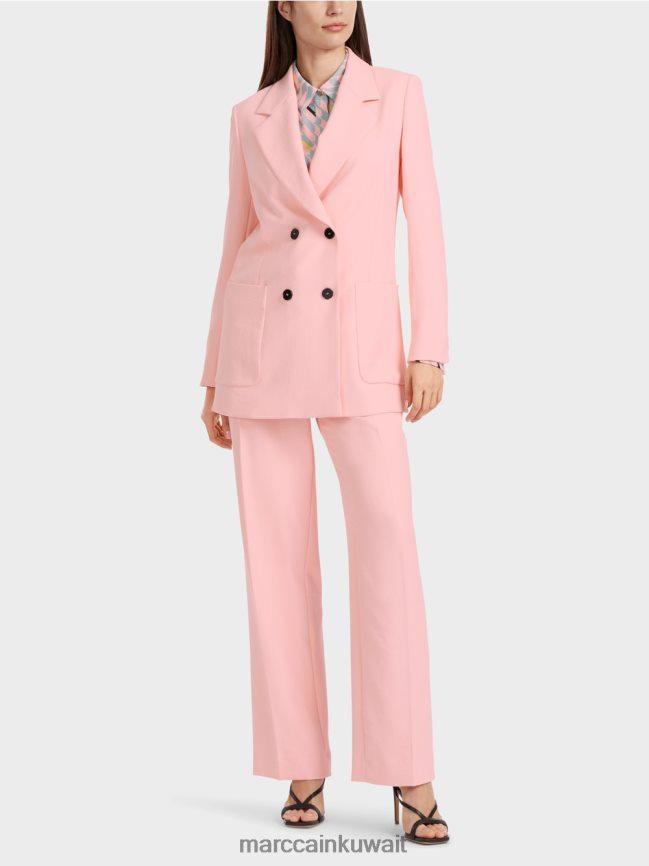 Marc Cain بليزر بمظهر مجعد LVN0D6173 ملابس مسحوق وردي ناعم