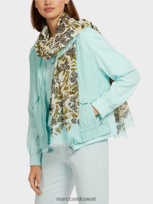 Marc Cain وشاح بطبعات حيوانات ونباتات LVN0D61732 ملحق كوة ناعمة