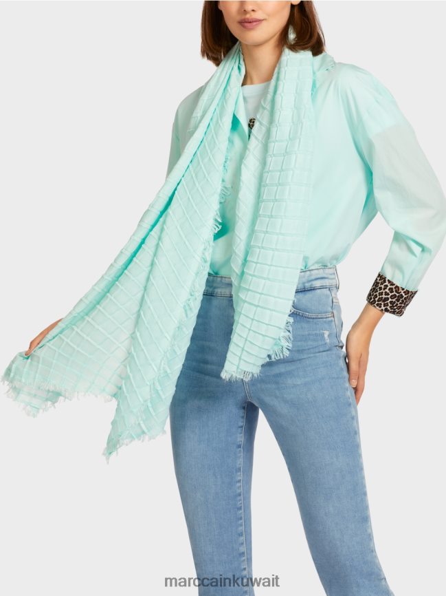 Marc Cain مطوي منقوشة وشاح LVN0D61734 ملحق كوة ناعمة