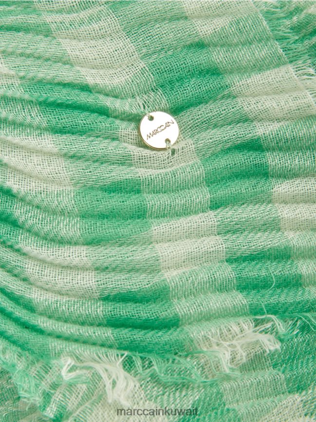 Marc Cain وشاح في الشيكات فيشي LVN0D61737 ملحق اليشم مشرق