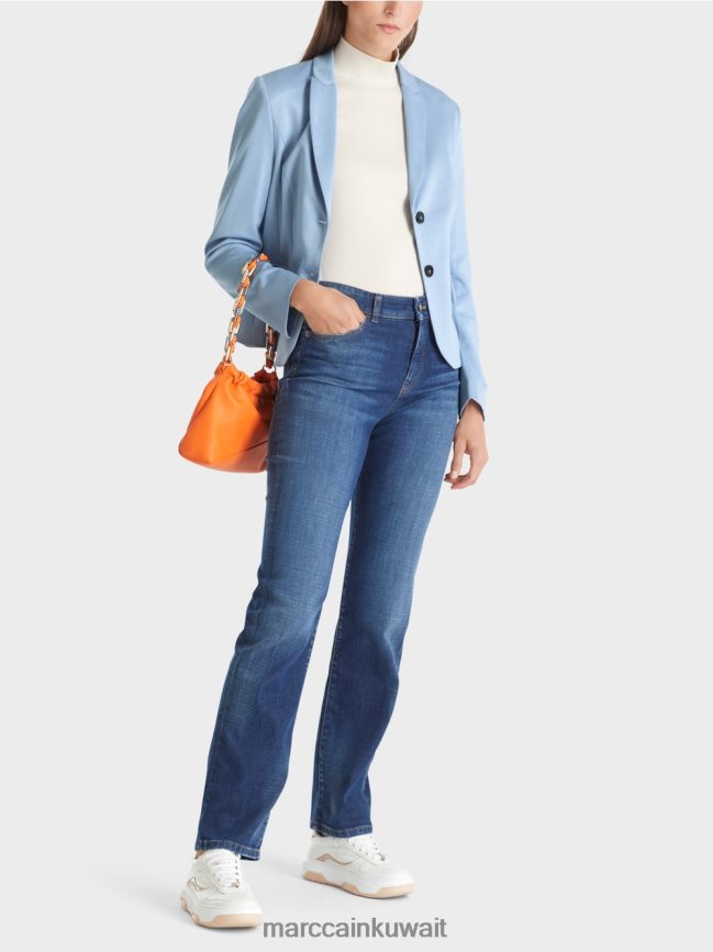 Marc Cain سترة مزودة بطية صدر ضيقة LVN0D6174 ملابس سماء الصيف المظلمة