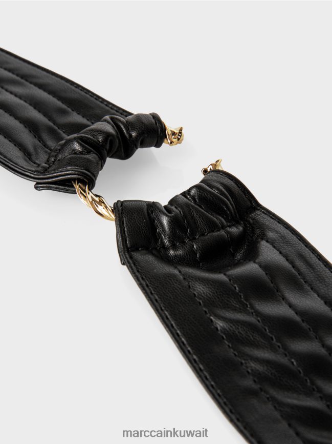 Marc Cain حزام خصر بحلقة مزخرفة ملتوية LVN0D61743 ملحق أسود