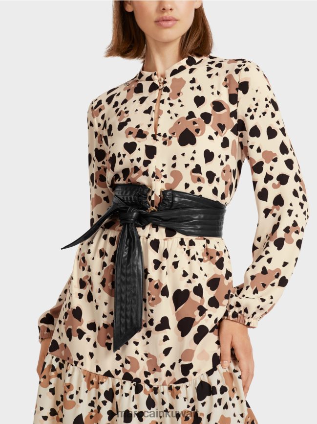 Marc Cain حزام خصر بحلقة مزخرفة ملتوية LVN0D61743 ملحق أسود