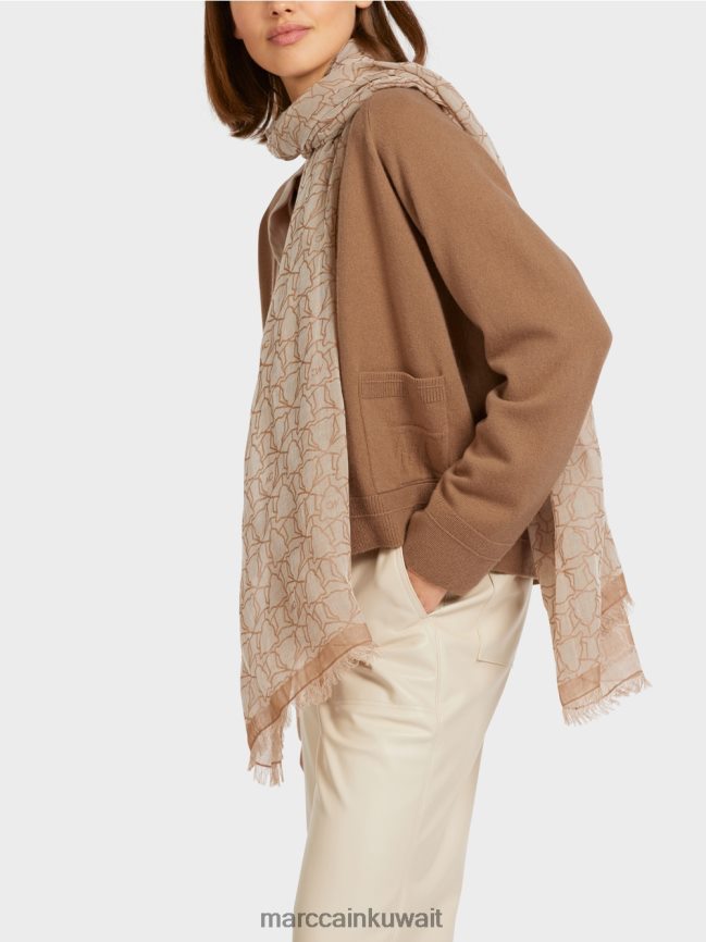 Marc Cain وشاح بتصميم رأس النمر LVN0D61745 ملحق جمل