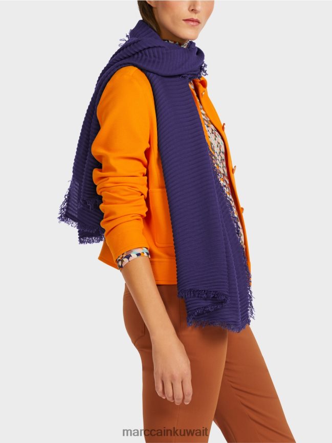 Marc Cain وشاح مطوي LVN0D61746 ملحق ملكي الأرجواني