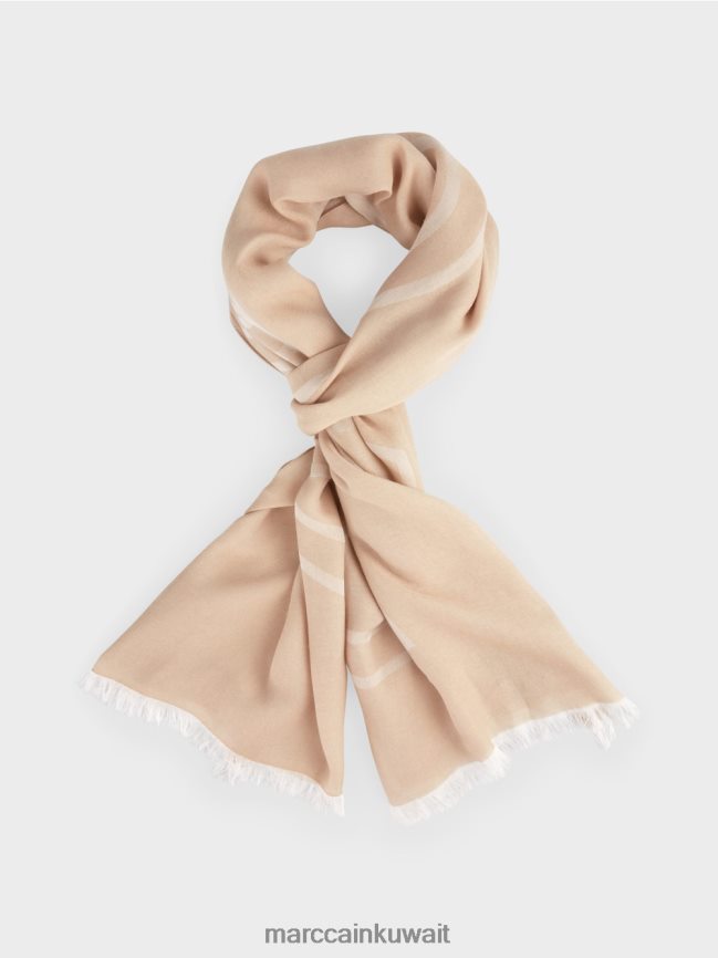 Marc Cain وشاح مع الشعار LVN0D61748 ملحق رمادي داكن ناعم