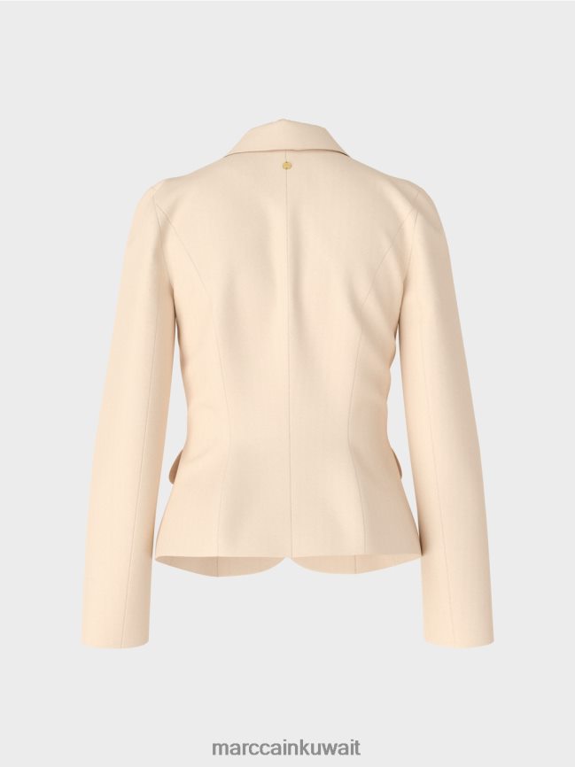 Marc Cain سترة مزودة بطية صدر ضيقة LVN0D6176 ملابس كريم غامق