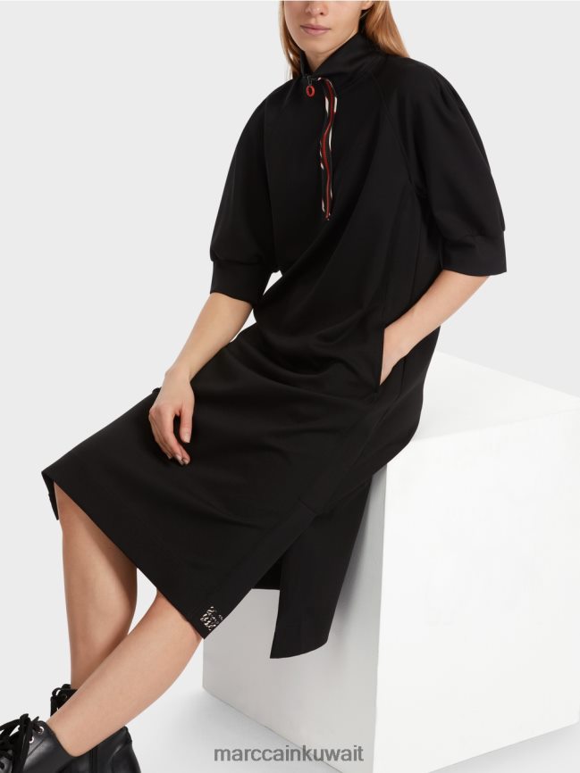 Marc Cain فستان رياضي طويل LVN0D617 ملابس أسود