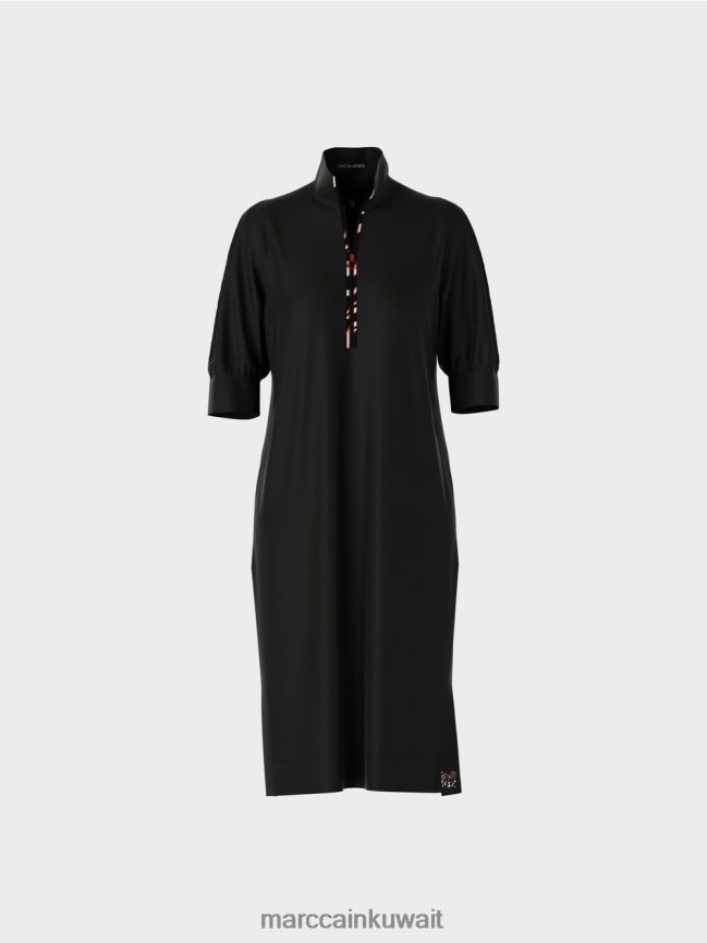 Marc Cain فستان رياضي طويل LVN0D617 ملابس أسود