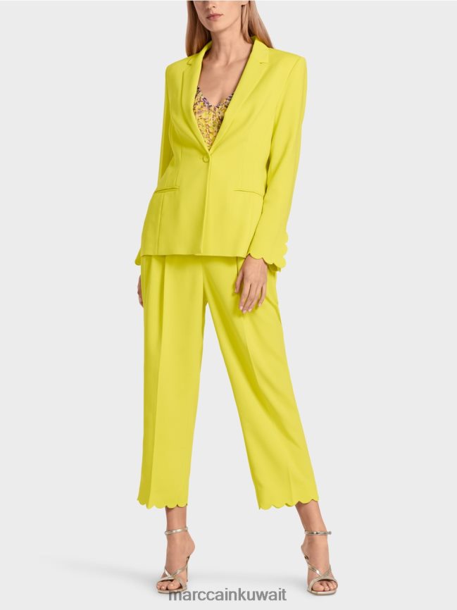 Marc Cain سترة أنيقة LVN0D6185 ملابس الليمون الأخضر