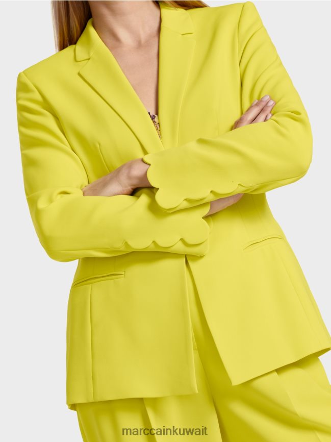 Marc Cain سترة أنيقة LVN0D6185 ملابس الليمون الأخضر