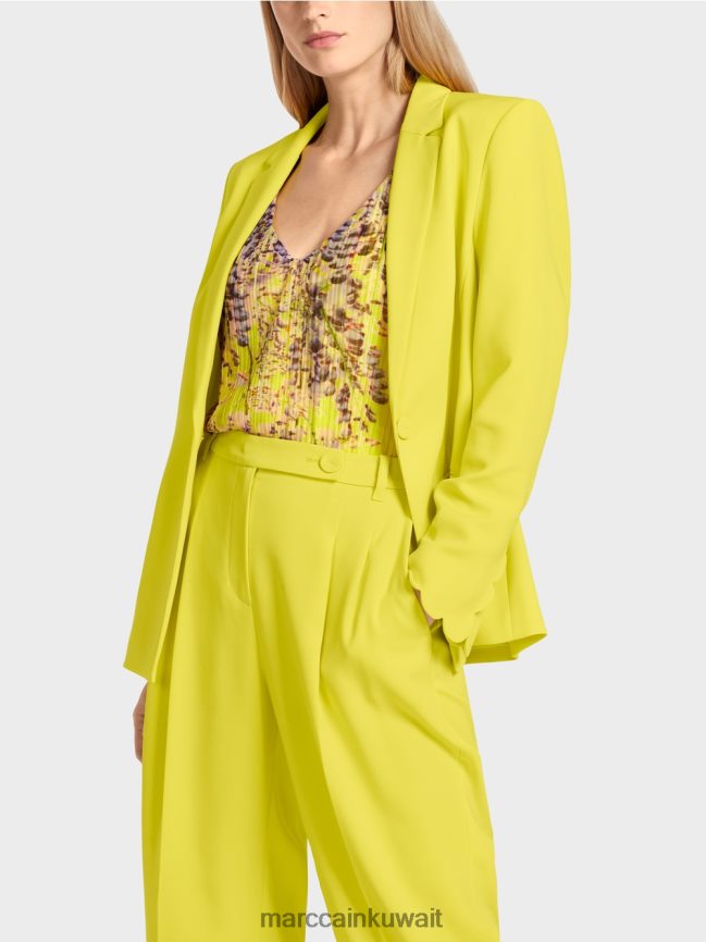 Marc Cain سترة أنيقة LVN0D6185 ملابس الليمون الأخضر