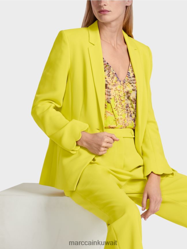 Marc Cain سترة أنيقة LVN0D6185 ملابس الليمون الأخضر