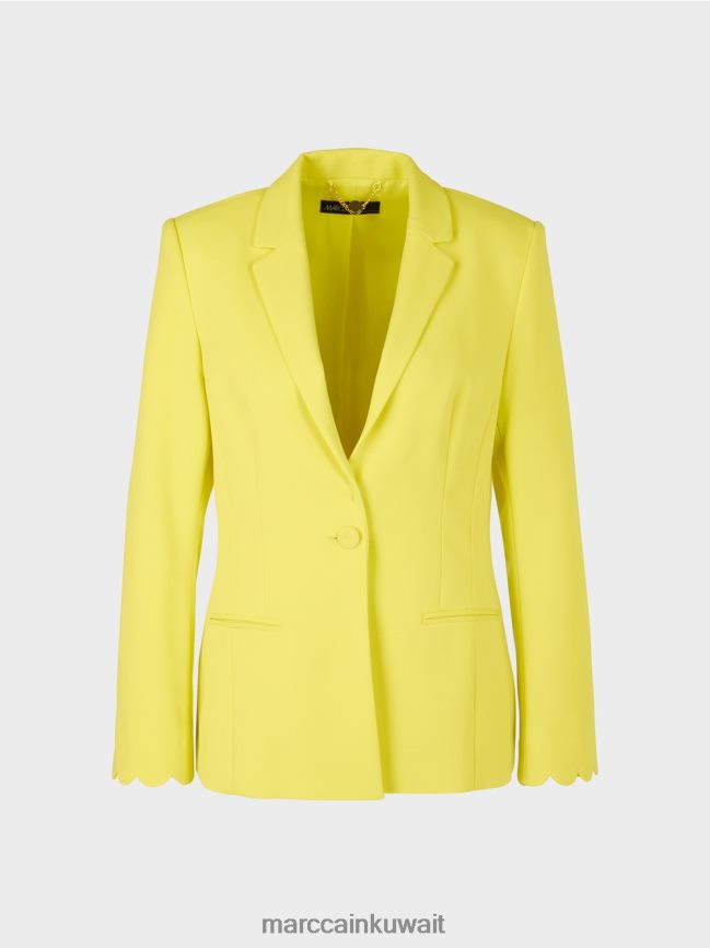 Marc Cain سترة أنيقة LVN0D6185 ملابس الليمون الأخضر
