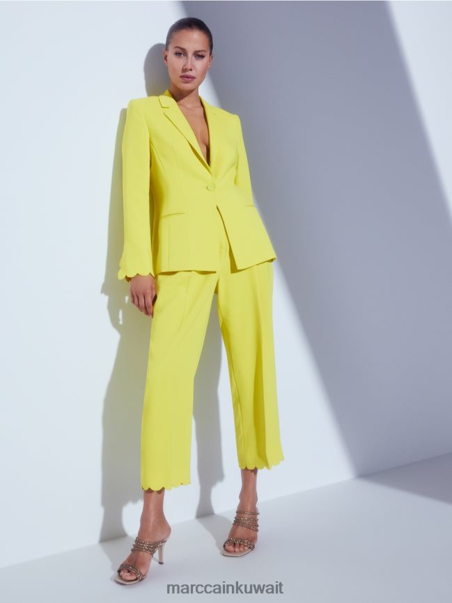 Marc Cain سترة أنيقة LVN0D6185 ملابس الليمون الأخضر