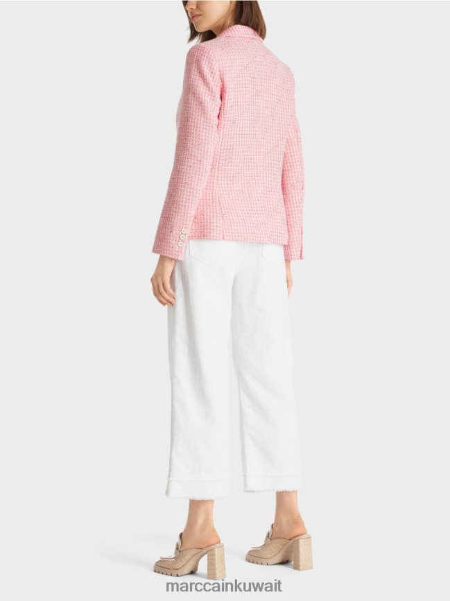 Marc Cain سترة تويد القطن LVN0D6188 ملابس الوردي الناعم