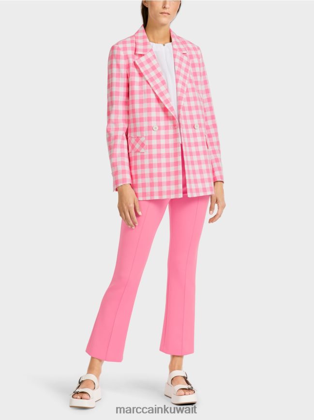 Marc Cain سترة مع مربعات فيشي LVN0D6194 ملابس وردي مشرق