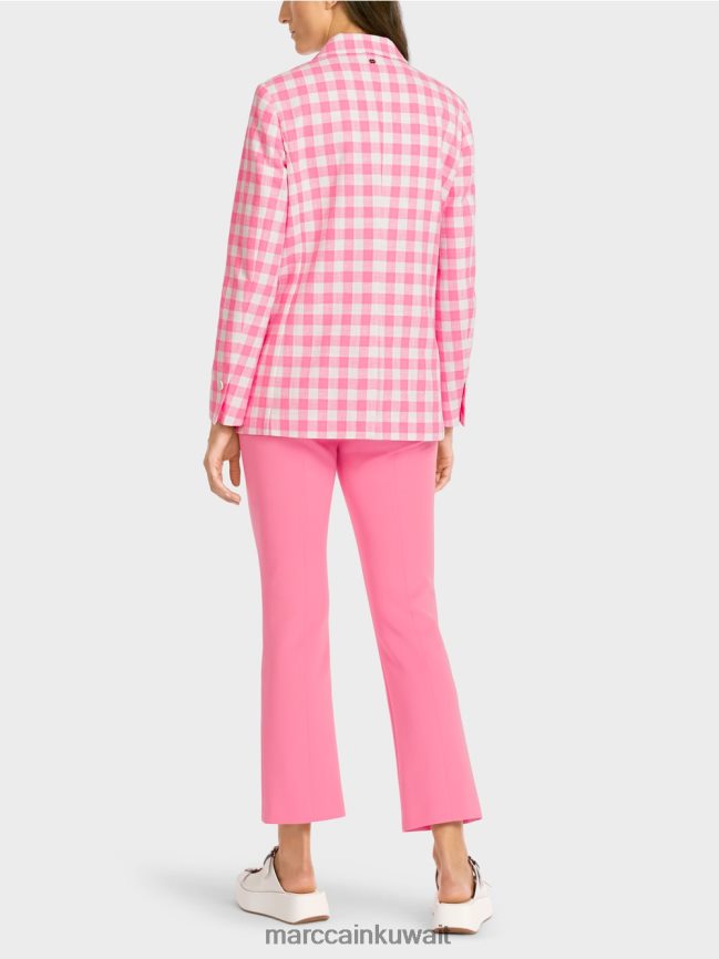 Marc Cain سترة مع مربعات فيشي LVN0D6194 ملابس وردي مشرق