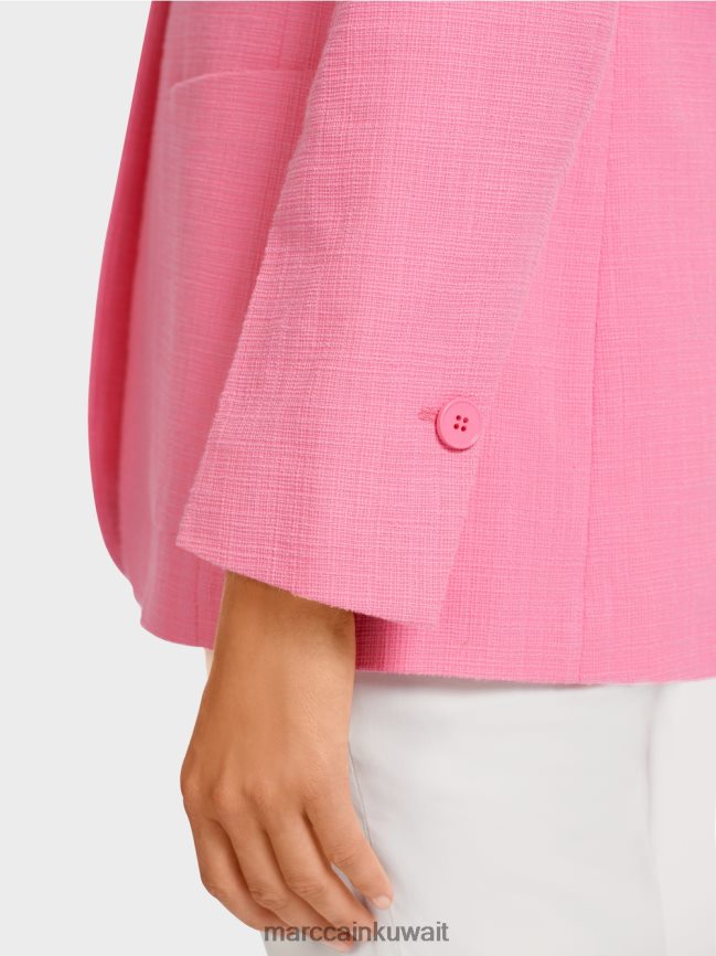 Marc Cain بليزر بمظهر الكتان LVN0D6196 ملابس وردي مشرق