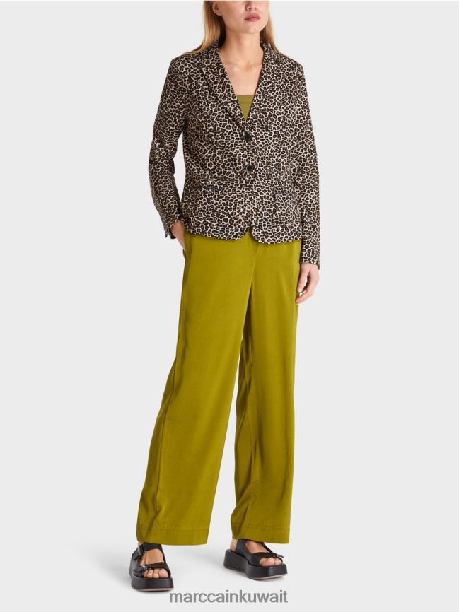 Marc Cain سترة مع طباعة ليو LVN0D6197 ملابس كريم مسحوق