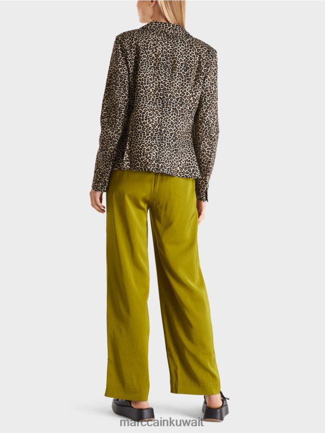 Marc Cain سترة مع طباعة ليو LVN0D6197 ملابس كريم مسحوق