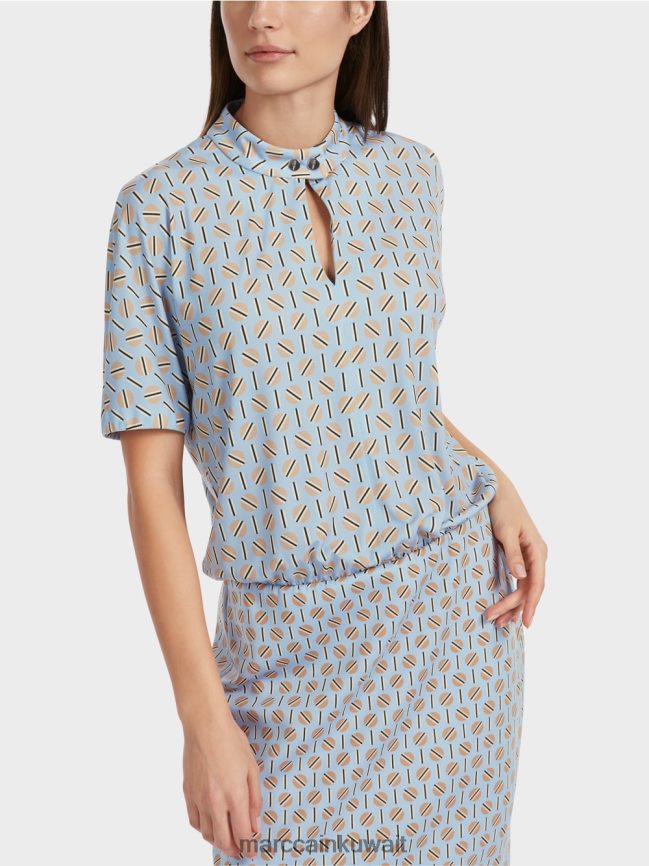 Marc Cain فستان مصنوع من مزيج المواد LVN0D619 ملابس سماء الصيف المظلمة