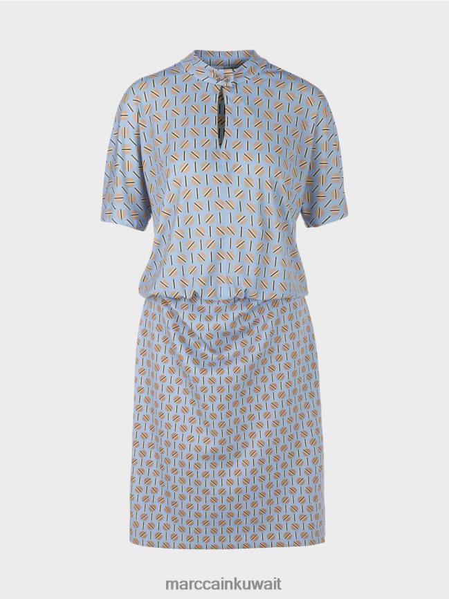 Marc Cain فستان مصنوع من مزيج المواد LVN0D619 ملابس سماء الصيف المظلمة