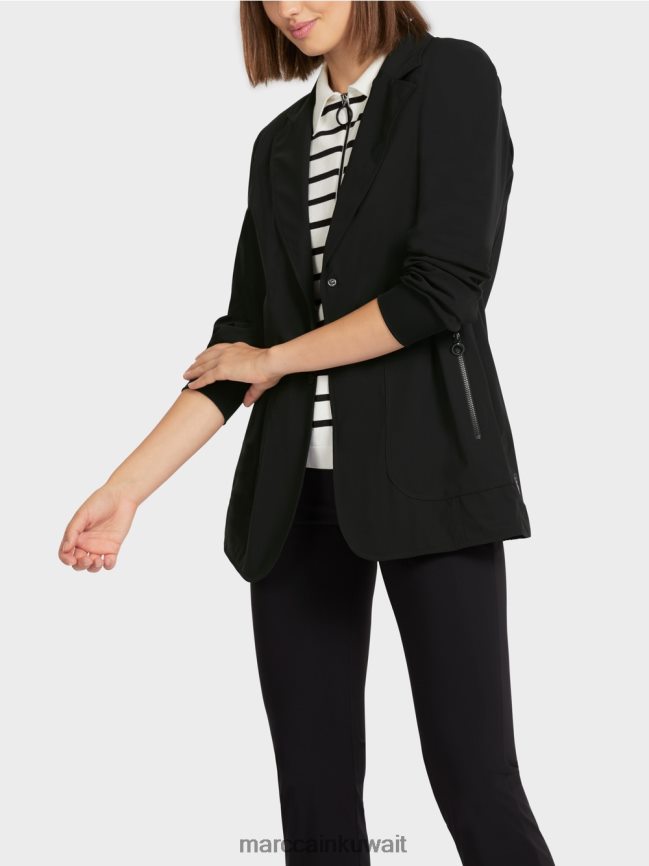 Marc Cain بليزر بتفاصيل رياضية LVN0D6200 ملابس أسود