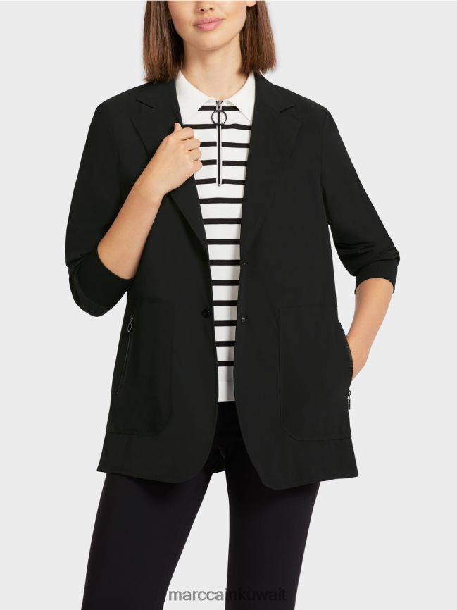 Marc Cain بليزر بتفاصيل رياضية LVN0D6200 ملابس أسود