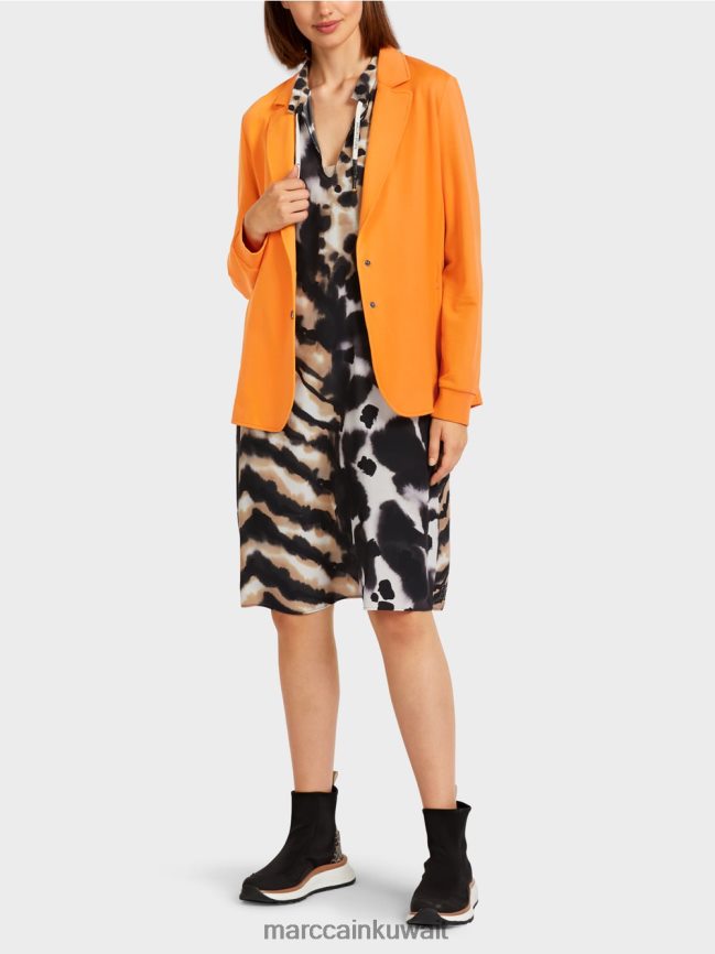 Marc Cain سترة رياضية بأساور مضلعة LVN0D6201 ملابس برتقالي مشرق