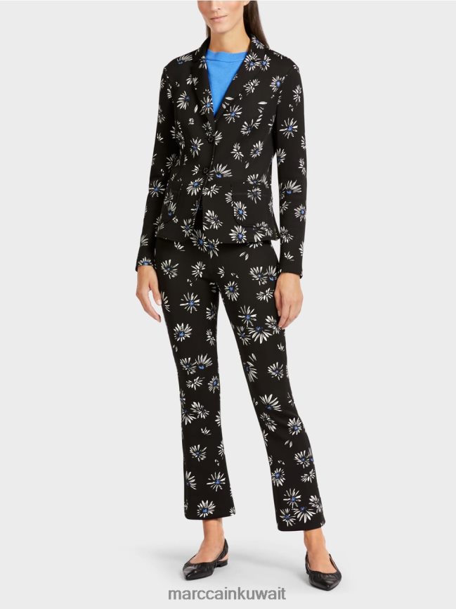 Marc Cain سترة مع نمط ديزي LVN0D6202 ملابس أسود