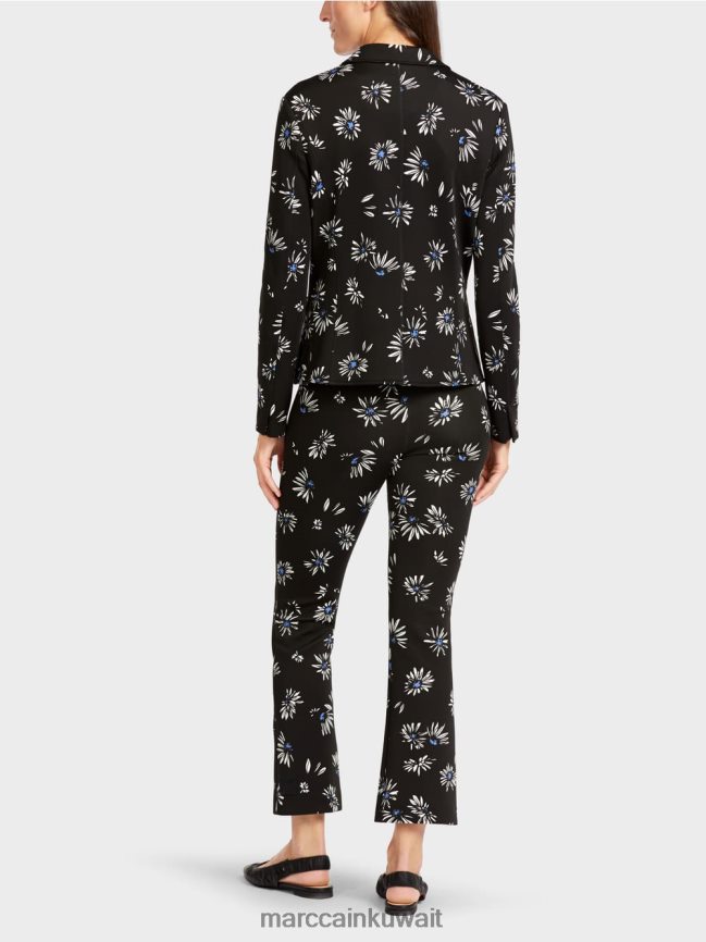 Marc Cain سترة مع نمط ديزي LVN0D6202 ملابس أسود