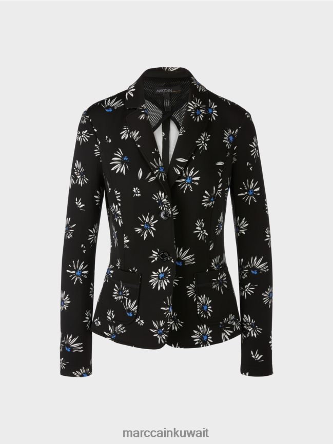 Marc Cain سترة مع نمط ديزي LVN0D6202 ملابس أسود