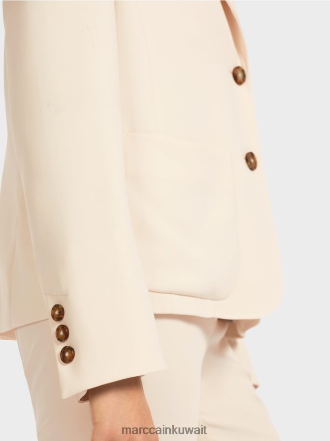 Marc Cain سترة مع طية صدر السترة واسعة LVN0D6203 ملابس كريمة