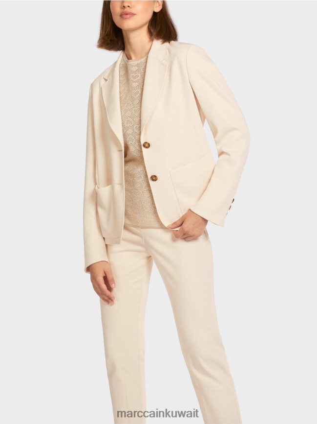 Marc Cain سترة مع طية صدر السترة واسعة LVN0D6203 ملابس كريمة