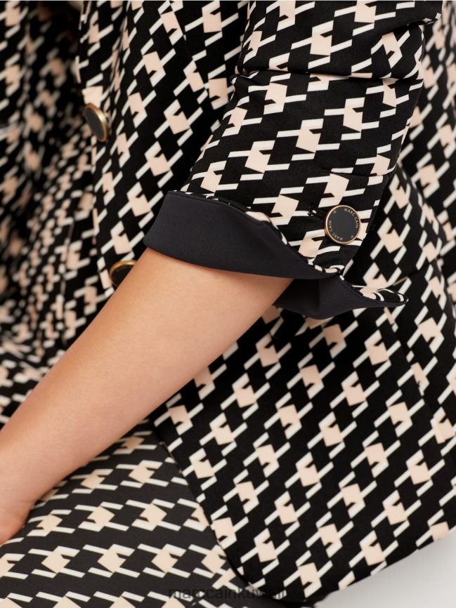 Marc Cain سترة كلاسيكية في منقوشة الراعي LVN0D6205 ملابس أسود