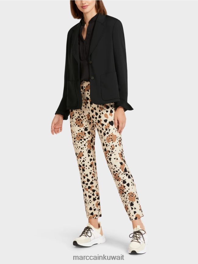 Marc Cain سترة مع طية صدر السترة واسعة LVN0D6206 ملابس أسود