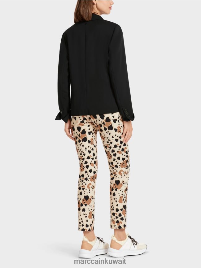 Marc Cain سترة مع طية صدر السترة واسعة LVN0D6206 ملابس أسود