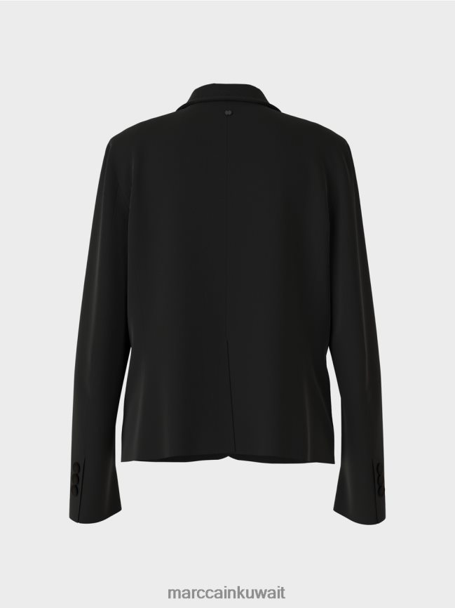 Marc Cain سترة مع طية صدر السترة واسعة LVN0D6206 ملابس أسود
