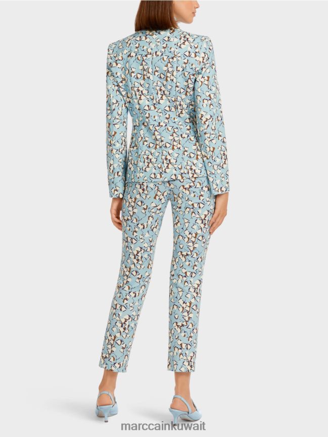 Marc Cain سترة مزودة بطباعة شاملة LVN0D6209 ملابس الغلاف الجوي الأزرق