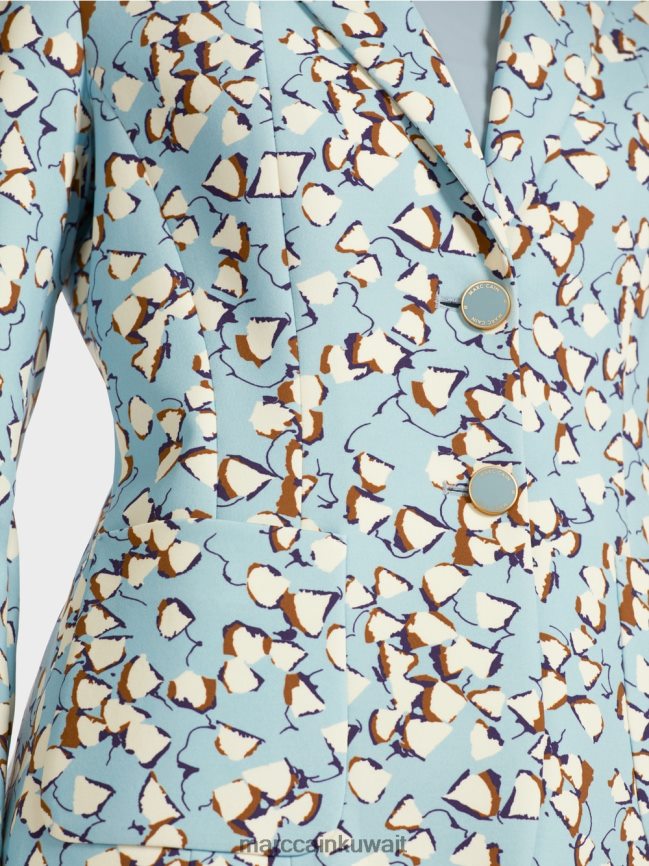 Marc Cain سترة مزودة بطباعة شاملة LVN0D6209 ملابس الغلاف الجوي الأزرق