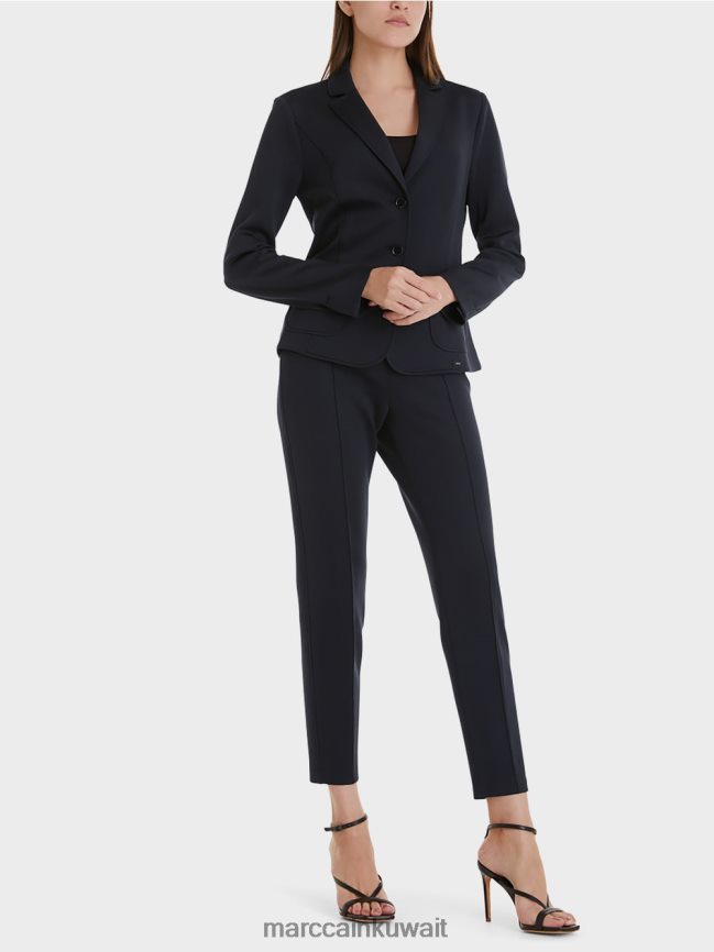 Marc Cain سترة مع جيوب التصحيح LVN0D6211 ملابس منتصف الليل الأزرق