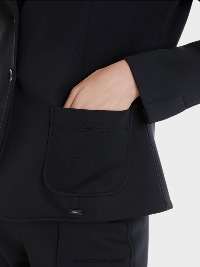 Marc Cain سترة مع جيوب التصحيح LVN0D6211 ملابس منتصف الليل الأزرق